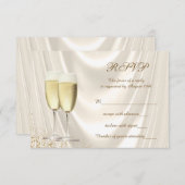 Elfenbeinküste und Gold-Champagner-UAWG RSVP Karte (Vorne/Hinten)