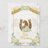 Elfenbeinküste und goldene Rose Mis Quince Einladu Einladung (Rückseite)