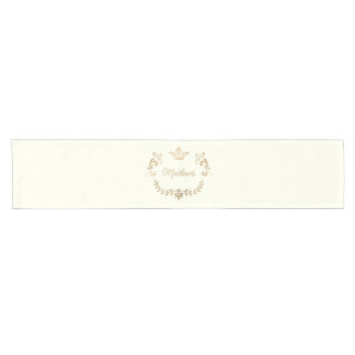 Elfenbeinküste und Goldkrone Wappen Personalisiert Kurzer Tischläufer