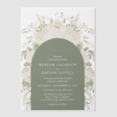 Elfenbeinküste und Jungfrau Modern Arch Elegante B Pergament Einladungen (Vorderseite)