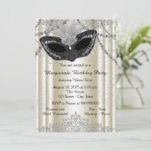 Elfenbeinküste und Pearl-Masquerade-Party Einladung (Stehend Vorderseite)