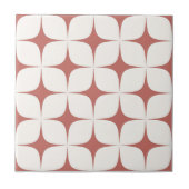 Elfenbeinküste und Rote Mitte des Jahrhunderts Mod Fliese (Vorderseite)