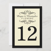 Elfenbeinküste und Schwarze Nummer 12 geblüht Tisc Einladung (Rückseite)