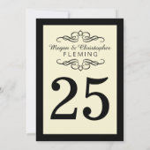 Elfenbeinküste und Schwarze Nummer 25 geblüht Tisc Einladung (Rückseite)