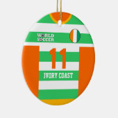 Elfenbeinküste Weltfußball Jersey Ornament (Rechts)