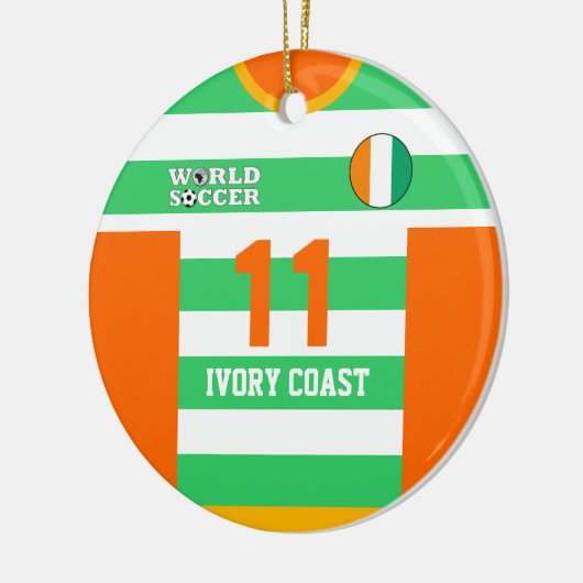 Elfenbeinküste Weltfußball Jersey Ornament (Links)