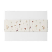 Elfenbeinküste Wildblumen Herbst Hochzeit Einladungsbanderole (Rückseitenbeispiel)