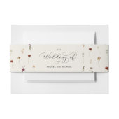 Elfenbeinküste Wildblumen Herbst Hochzeit Einladungsbanderole (Vorderseite Beispiel)