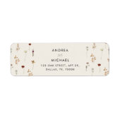 Elfenbeinküste Wildblumen Herbst Rücksendeadresse (Vorne)