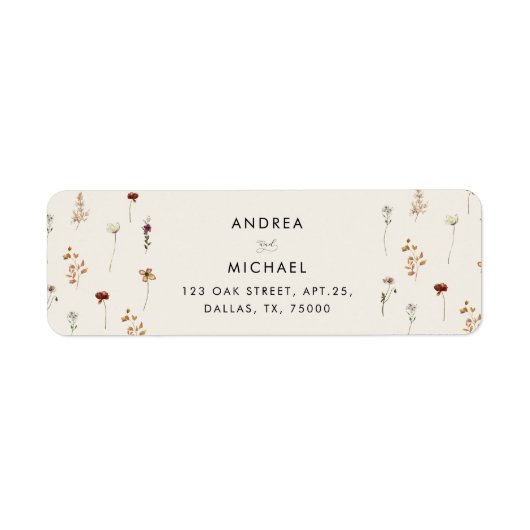 Elfenbeinküste Wildblumen Herbst Rücksendeadresse (Vorne)