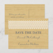 Elfenbeinküste Zickzack Save the Date Postkarte (Vorne/Hinten)
