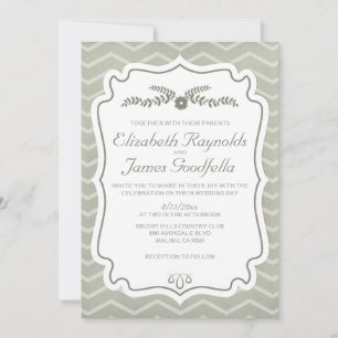 Elfenbeinküste Zickzack Streifen Hochzeitsaufentha Einladung