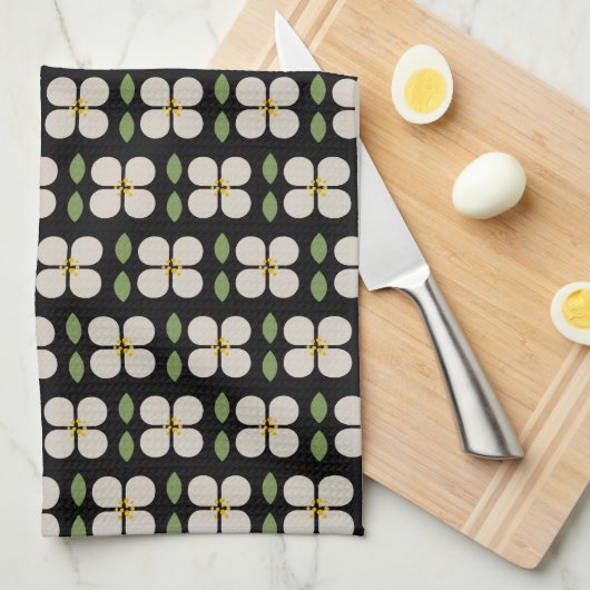 Elfenbeinküsten - Elegantes Botanisches Teetuch Geschirrtuch (Viertel Falte)