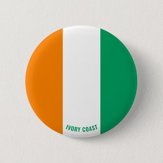 Elfenbeinküstenflagge Charmantes Patriotisches Button (Vorderseite)