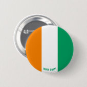 Elfenbeinküstenflagge Charmantes Patriotisches Button (Vorne & Hinten)