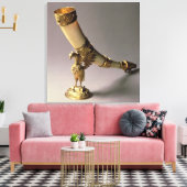 Elfenbeinküstenhorn mit silbernen goldenen Reittie Leinwanddruck (Insitu (Wohnzimmer))