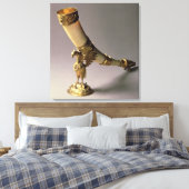 Elfenbeinküstenhorn mit silbernen goldenen Reittie Leinwanddruck (Insitu (Schlafzimmer))
