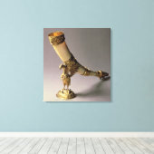 Elfenbeinküstenhorn mit silbernen goldenen Reittie Leinwanddruck (Insitu (Holzboden))