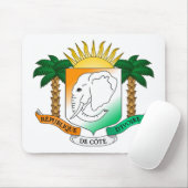 Elfenbeinküstewappen Mousepad (Mit Mouse)