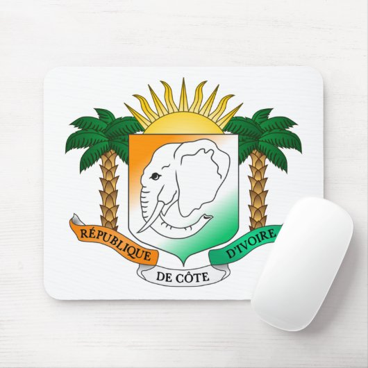 Elfenbeinküstewappen Mousepad (Mit Mouse)