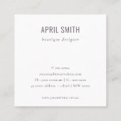 Elfenbeinledertextur Danke für Ihre Bestellung Quadratische Visitenkarte (Rückseite)