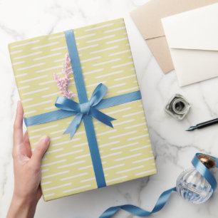 Elfenbeinlinien auf Gelb Geschenkpapier