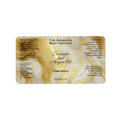 Elfenbeinmarmor & Gold Kosmetik Dropper Flasche Adressaufkleber (Vorne)