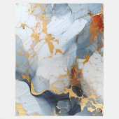 Elfenbeinmarmor mit Gold- und Rostadern Fleecedecke (Vorderseite)