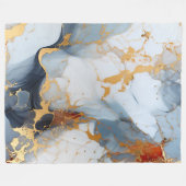 Elfenbeinmarmor mit Gold- und Rostadern Fleecedecke (Vorderseite (Horizontal))