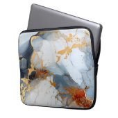 Elfenbeinmarmor mit Gold- und Rostadern Laptopschutzhülle (Vorderseite Links)