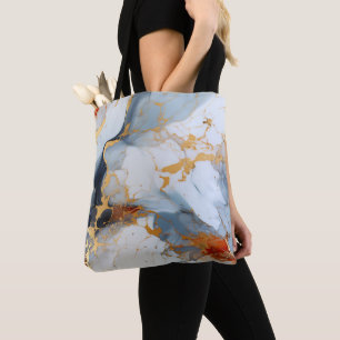 Elfenbeinmarmor mit Gold- und Rostadern Tasche