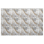 Elfenbeinmarmor Seide und weiche, hellblaue Blumen Stoff (Fat Quarter (45,7 x 55,9 cm))
