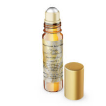 Elfenbeinmarmor und Faux-Gold-Duftrollerflasche