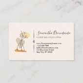ElfenbeinMinimalistische Keramik Pot Florist Visitenkarte (Rückseite)
