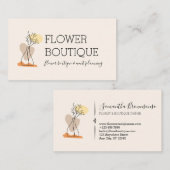 ElfenbeinMinimalistische Keramik Pot Florist Visitenkarte (Vorne/Hinten)