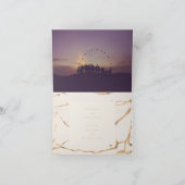 Elfenbeinoase Naturmarmor Goldfolie Foto Grad Dankeskarte (Innenseite)