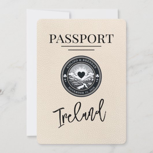 Elfenbeinpass - Einladung zur Hochzeitsfeier (Rückseite)