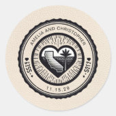 Elfenbeinpass Runder Aufkleber (Vorderseite)