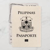 Elfenbeinpässe auf den Philippinen Save the Date (Vorne/Hinten)