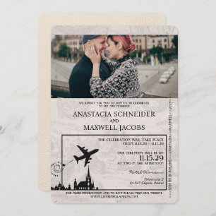 Elfenbeinpässe - Einladung zur Hochzeitsfeier