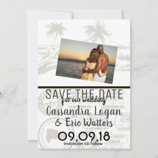 Elfenbeinpässe in der Dominikanischen Republik Sav Save The Date (Rückseite)