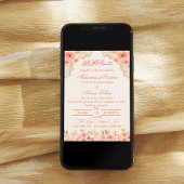 Elfenbeinpeach Islamische Hochzeitseinladung Einladung