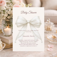 Elfenbeinperlen-Bogen elegante neutrale Babyparty