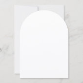 Elfenbeinperlen Mädchen Eleganter Bogen Taufe Einladung (Rückseite)