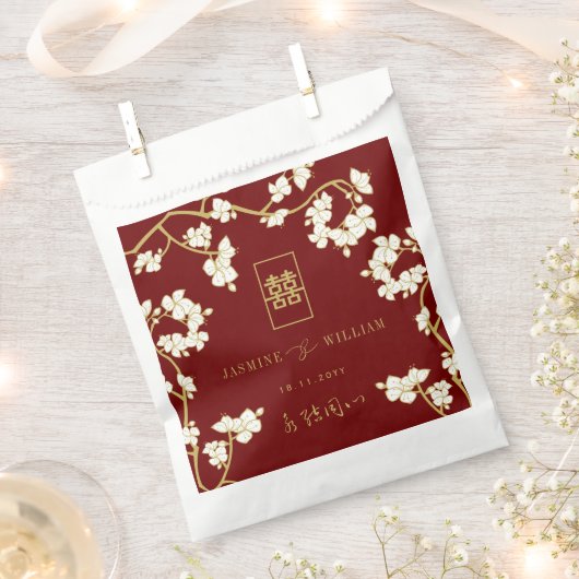 Elfenbeinpfirsich/Pflaumenblüten Hochzeit des dopp Geschenktütchen (Ausgeschnitten)