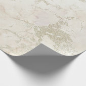Elfenbeinpinke, grau, silberfarbene Marmorsteinfar Geschenkpapier (Ecke)