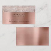 Elfenbeinpinsel, Perlkupfer, Silberstahl, Glitzer Visitenkarte (Vorne/Hinten)