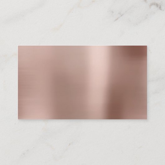 Elfenbeinpinsel, Perlkupfer, Silberstahl, Glitzer Visitenkarte (Rückseite)