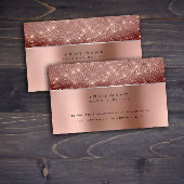 Elfenbeinpinsel, Perlkupfer, Silberstahl, Glitzer Visitenkarte