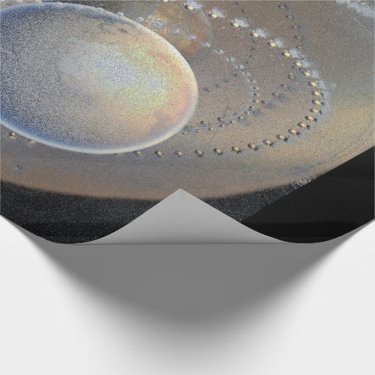 Elfenbeinplaneten Geschenkpapier (Ecke)